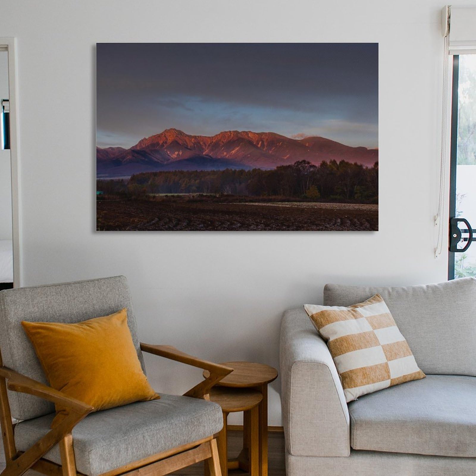 Amazon.co.jp: 絵画 長野県 朝焼けに染まる八ヶ岳インテリア 絵画